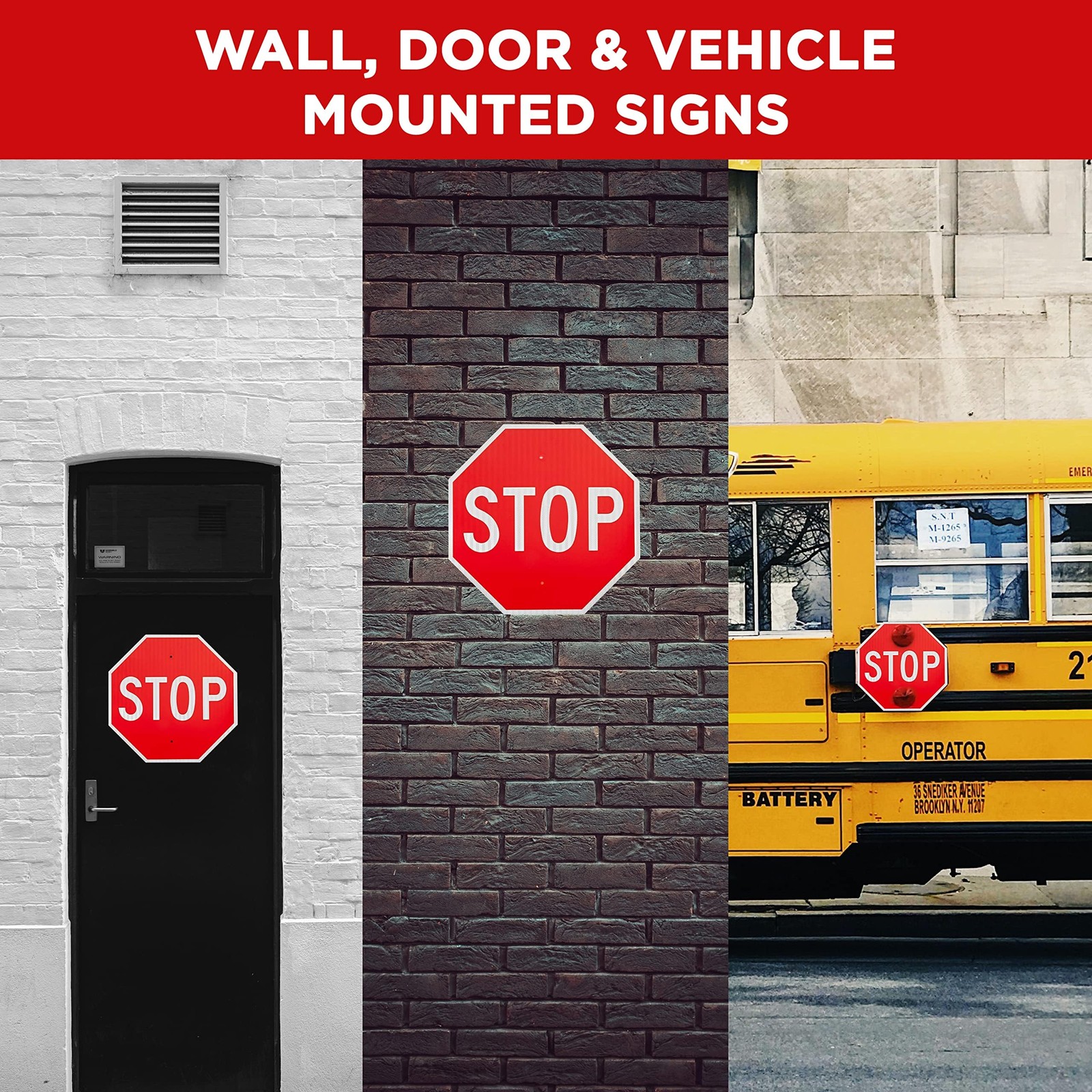 2 Pack Large Stop Signs 24 x 24 Inches – High Intensity Prismatic Aluminum 60…
