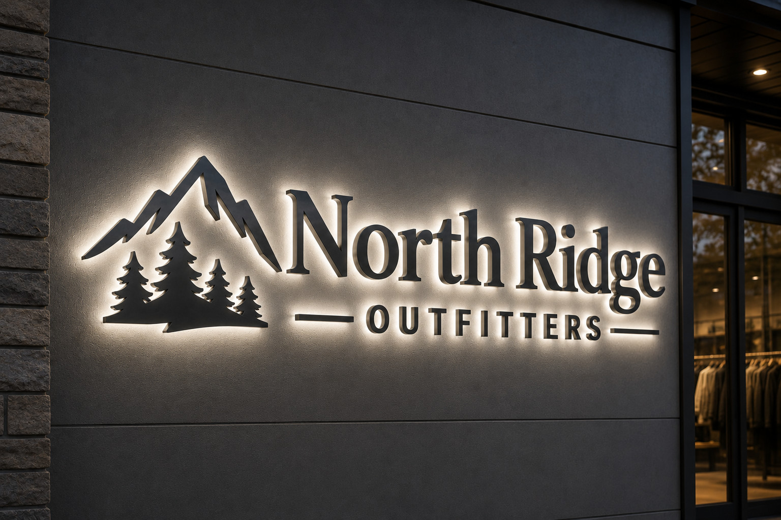 3D Laser Cut Backlit Metal Sign – Custom Outdoor Business Logo Wall Display