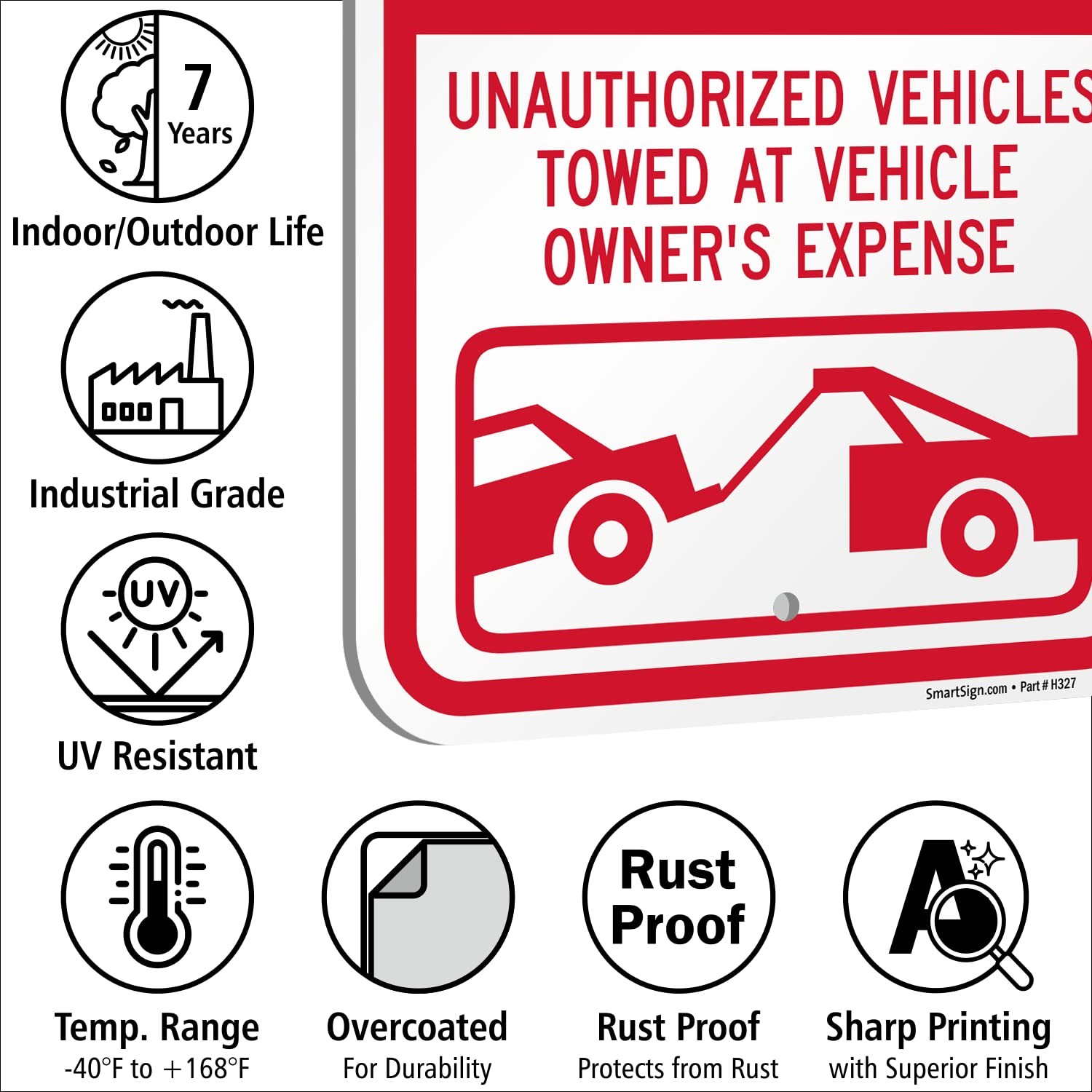 Smartsign 18X12 Do Not Block Driveway Unauthorized Vehicles Towed At Vehicle