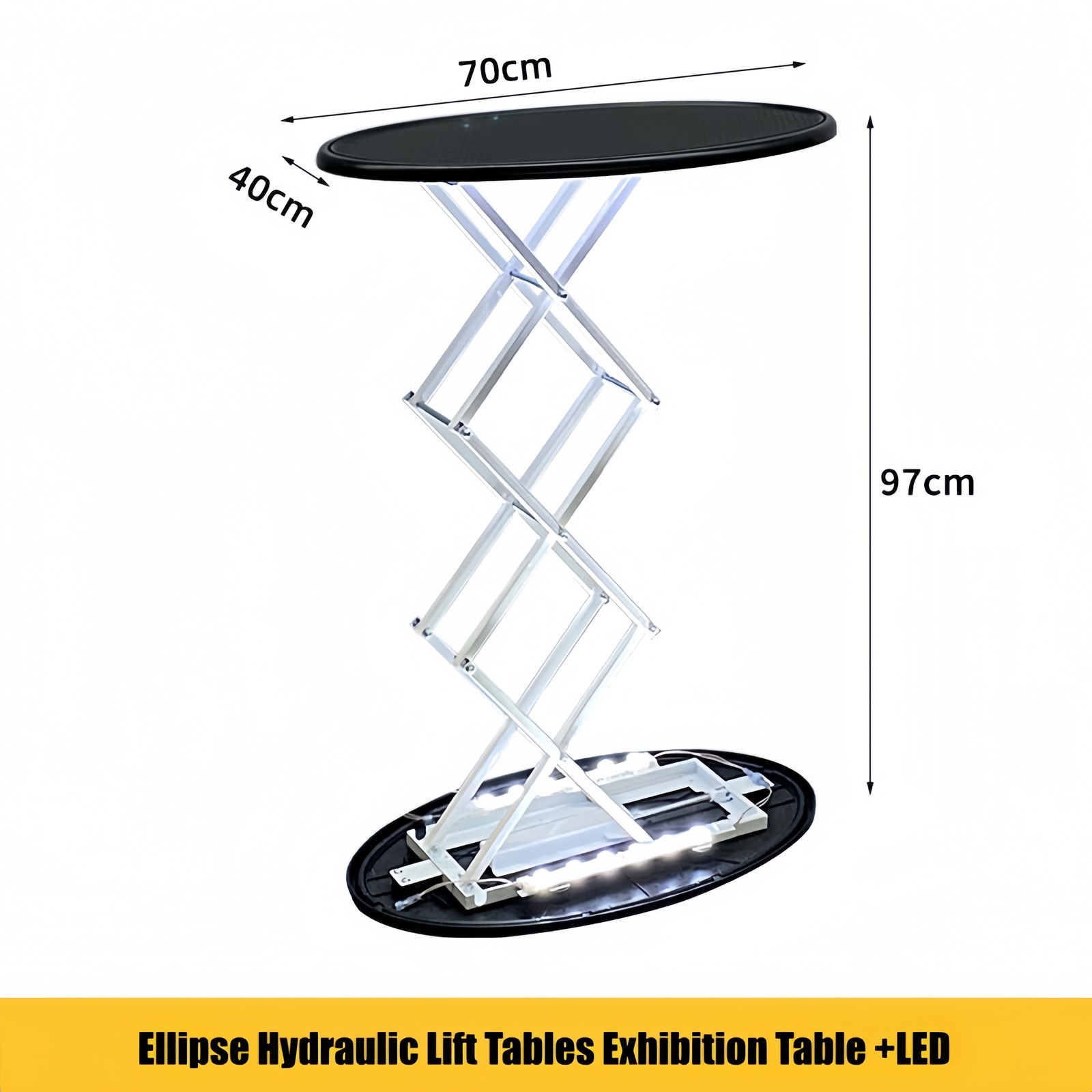 Rectangular Auto-Folding Hydraulic Pop-Up Counter – Self-Deploying Display Frame