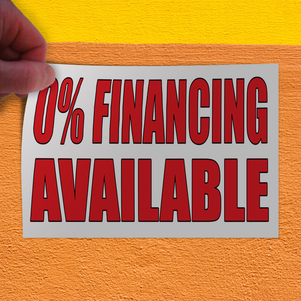 Decal Stickers 0% Financing Available Auto Body Shop Car B Store Sign Label