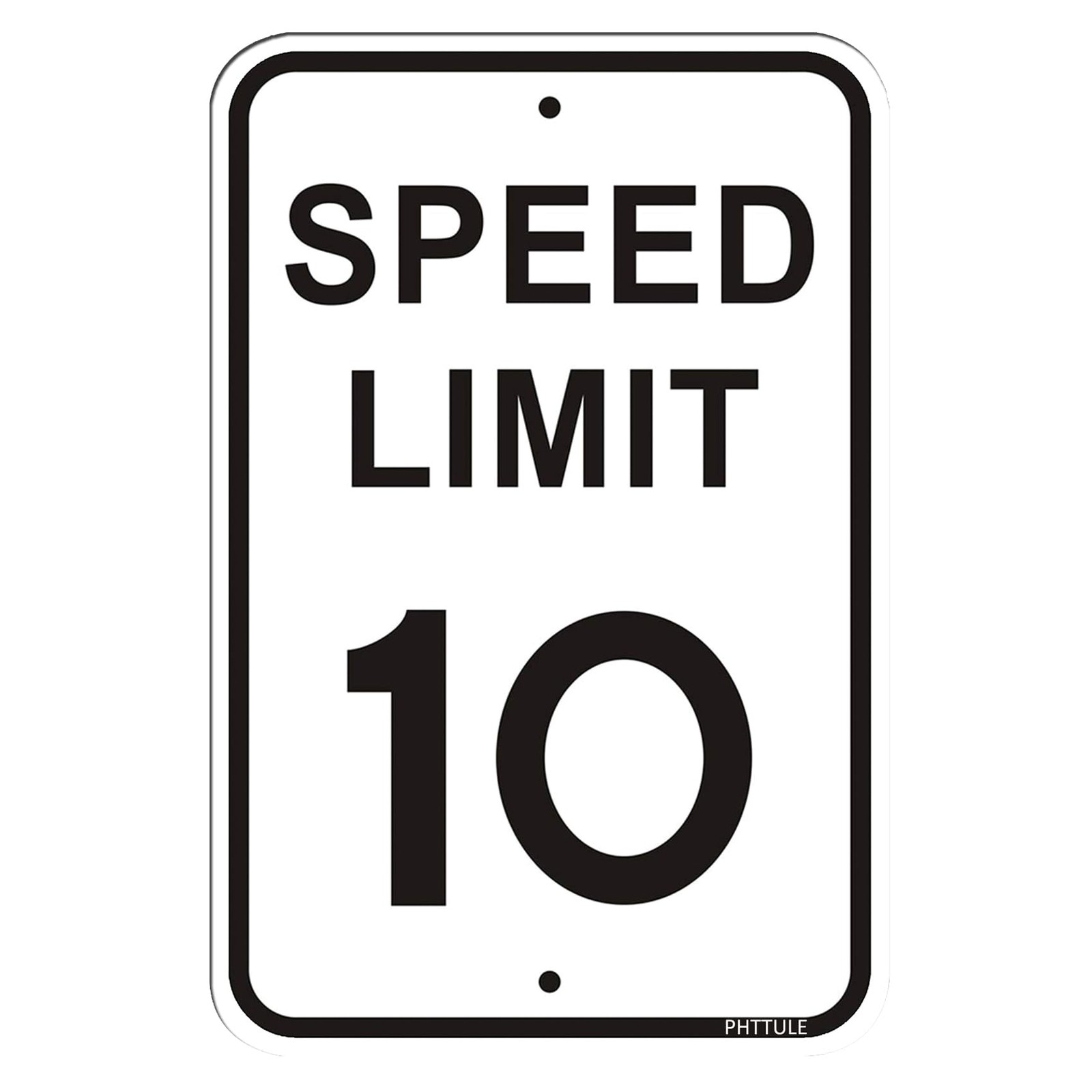 Speed Limit 10 MPH Sign 12 x 18 inches Slow Down Sign Reflective 40Mil Alumin…