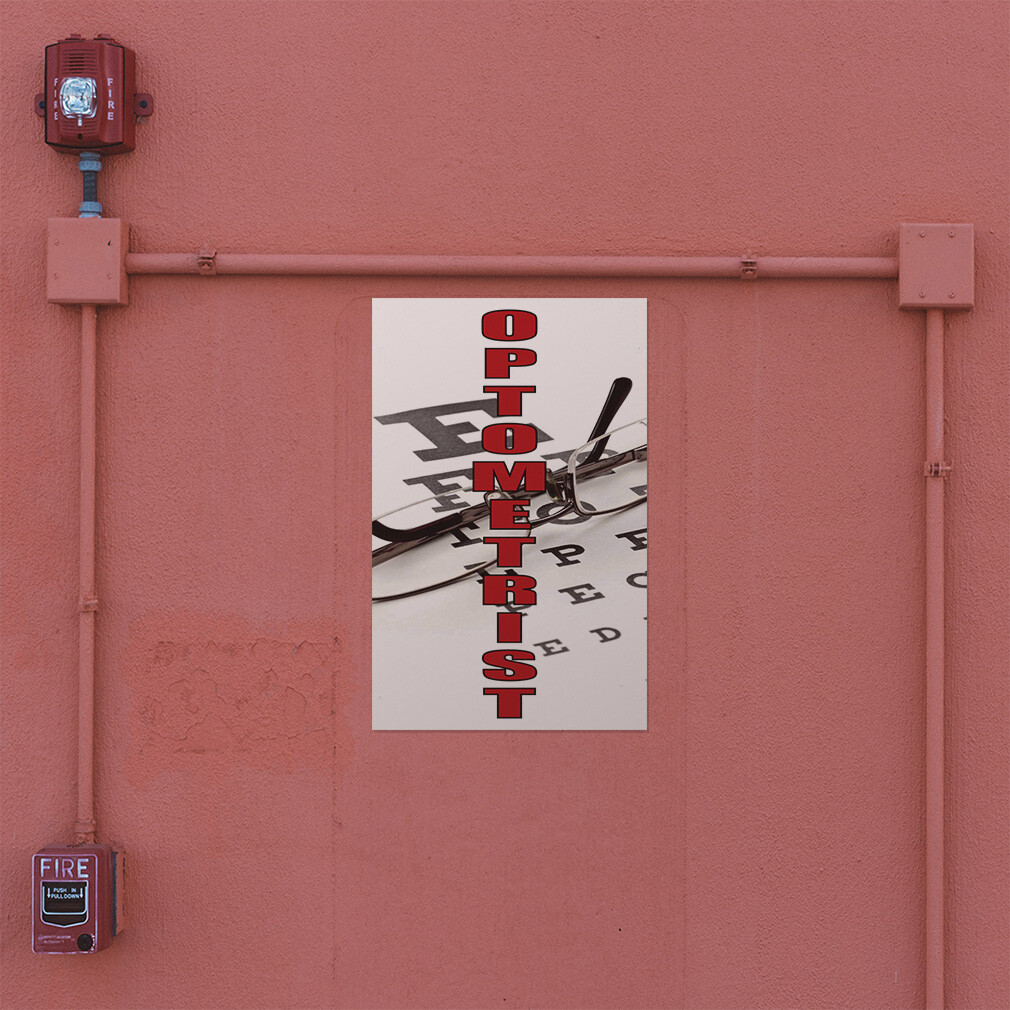 Door Decals Vertical Vinyl Stickers Multiple Sizes Optometrist Industrial Vinyl