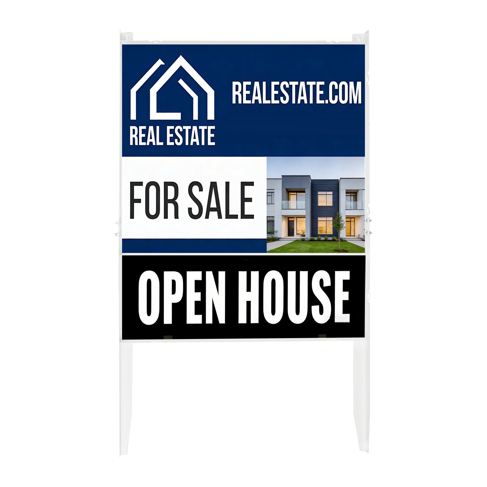H-Frame Sign Holder Sign Holder Stand Real Estate Yard Sign Panel Stand White