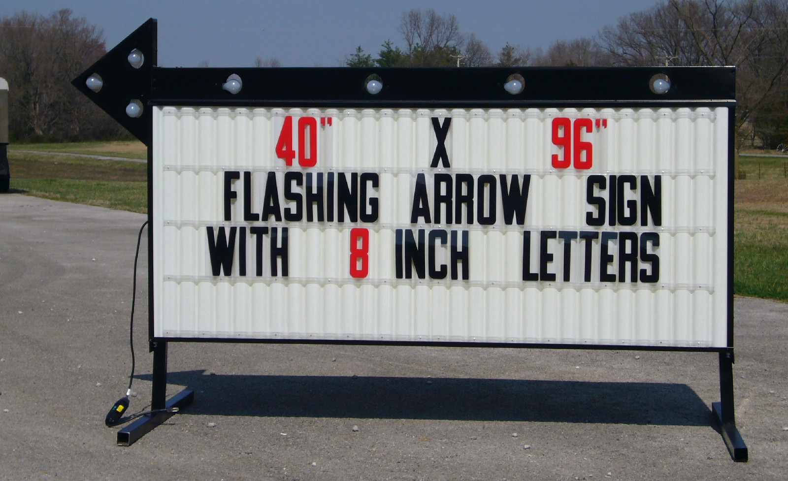 NEW LARGE ROADSIDE BUSINESS SIGN FLASHING ARROW LIGHTED MESSAGE AREA 40X96