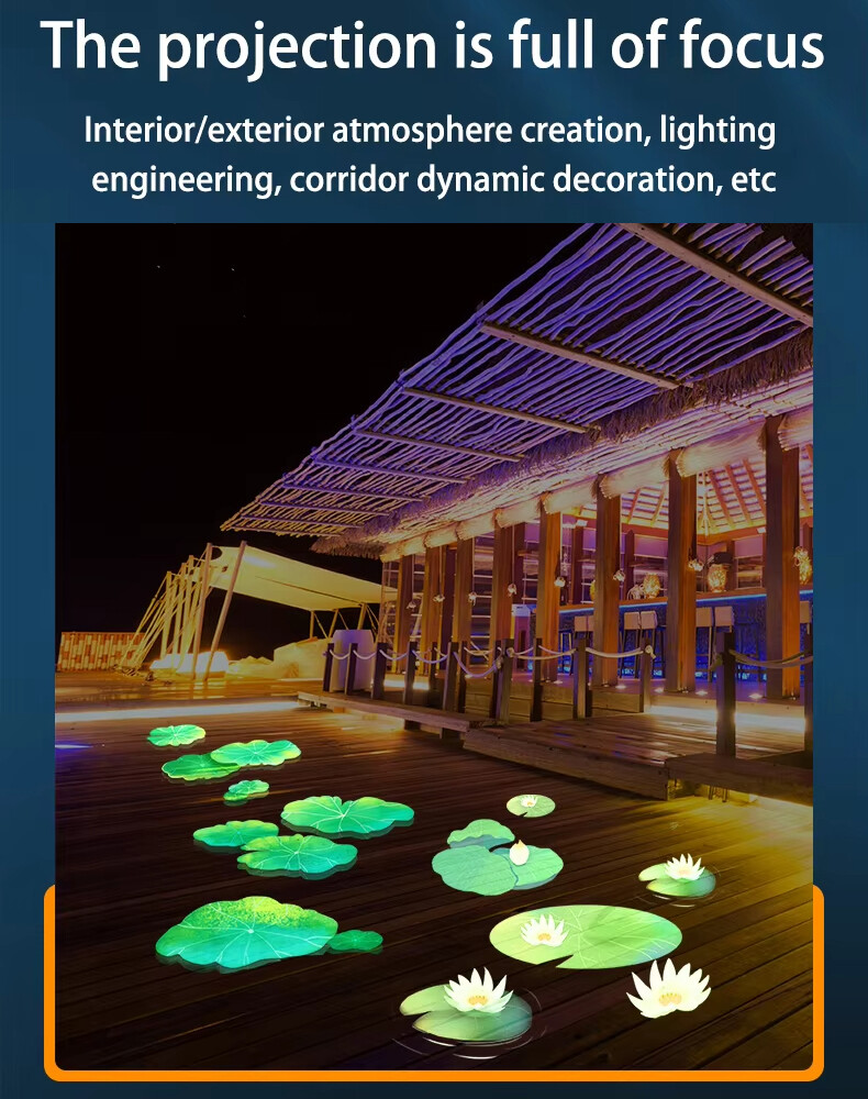 35W-110W Dynamic Fluttering for Store Custom Floating Shadow LED GOBO Projector