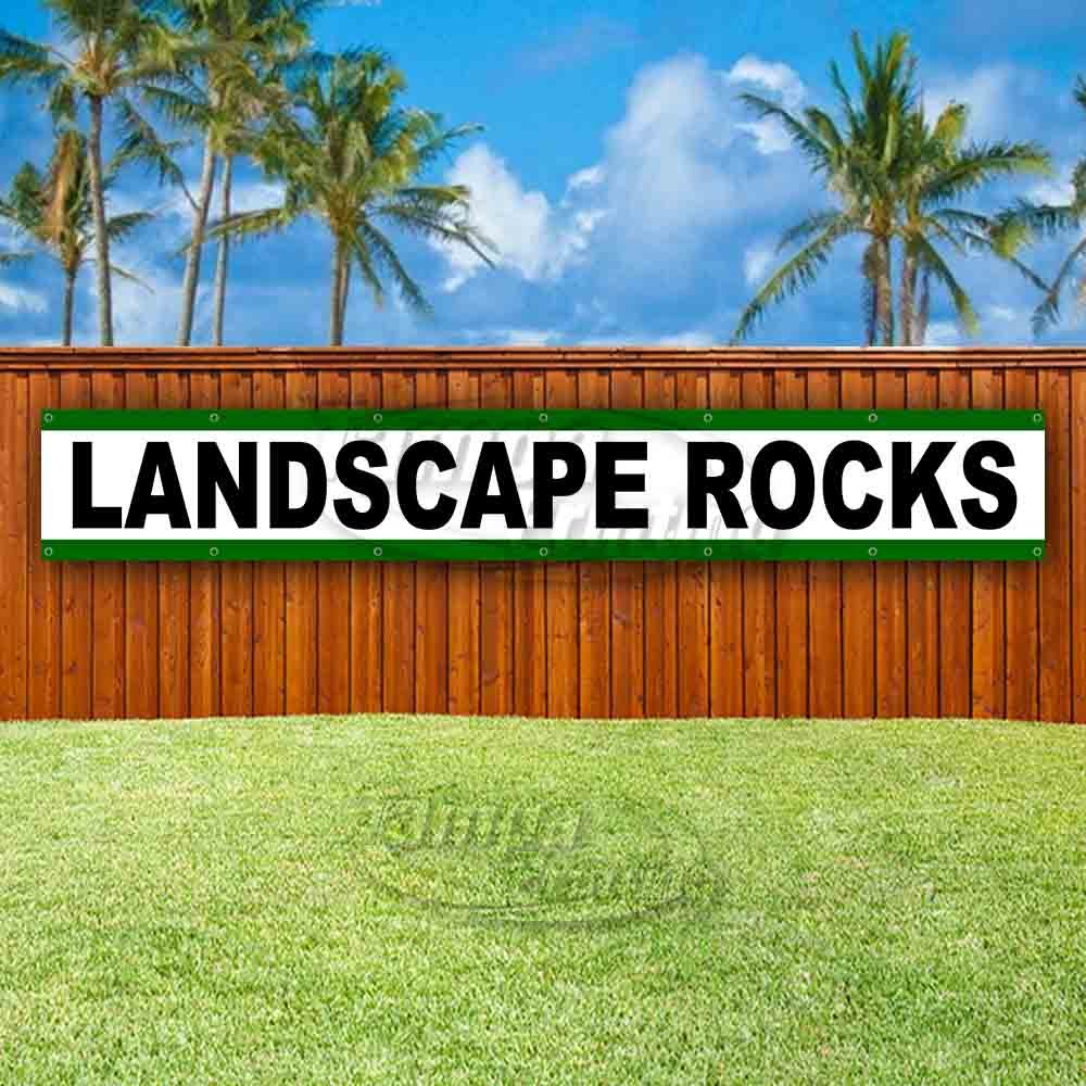 LANDSCAPE ROCKS Advertising Vinyl Banner Flag Sign LARGE HUGE XXL
