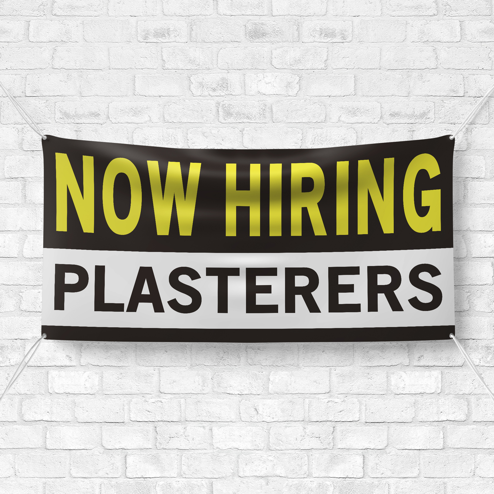 Now Hiring Plasterers 13 oz Heavy Duty Vinyl Banner Jobs Available Finishers