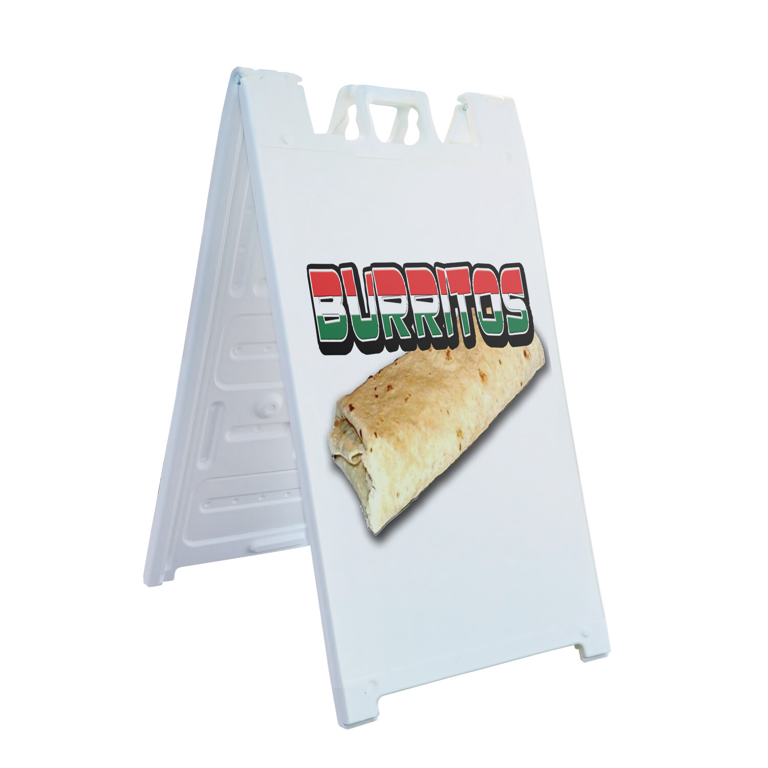 A-frame Sidewalk Burritos 24″ x 36″ Double Sided A-Frame Sidewalk Sign