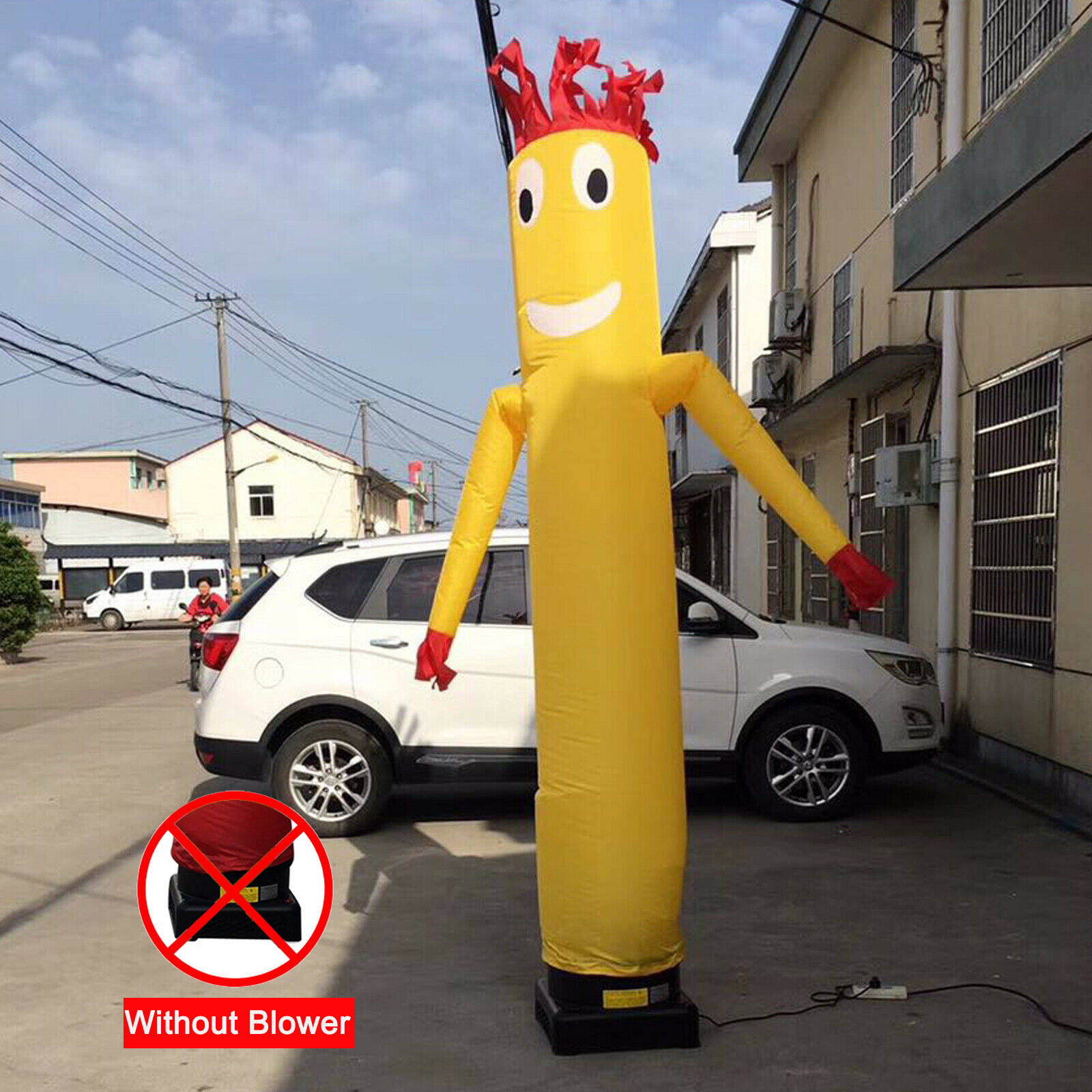 10FT Inflatable Tube Yellow Wind Dancer Air Puppet Sky Wavy Man For Shop/Mall