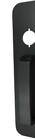 Exit Trim – Nightlatch Pull Handle x Plate, Less Cylinder, Powder Coated Dark Br