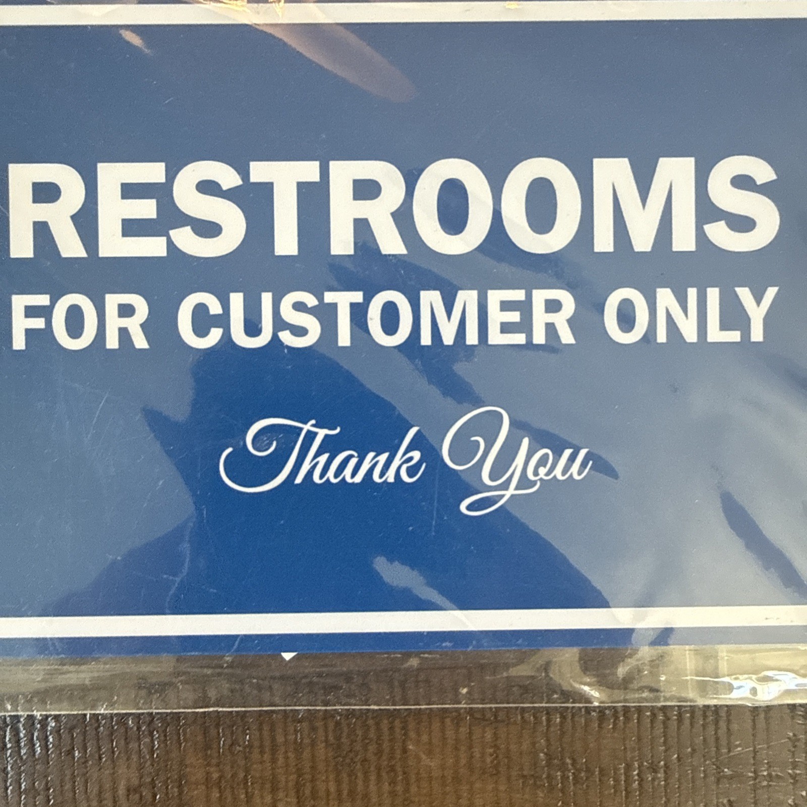 Signs ByLITA Classic Framed Restrooms for Customers Sign Blue 4″ x 6″ Small