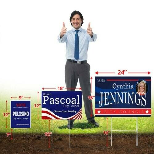 SNDS Custom Yard Signs with Stake – Personalized Blank Corrugated Lawn Sign