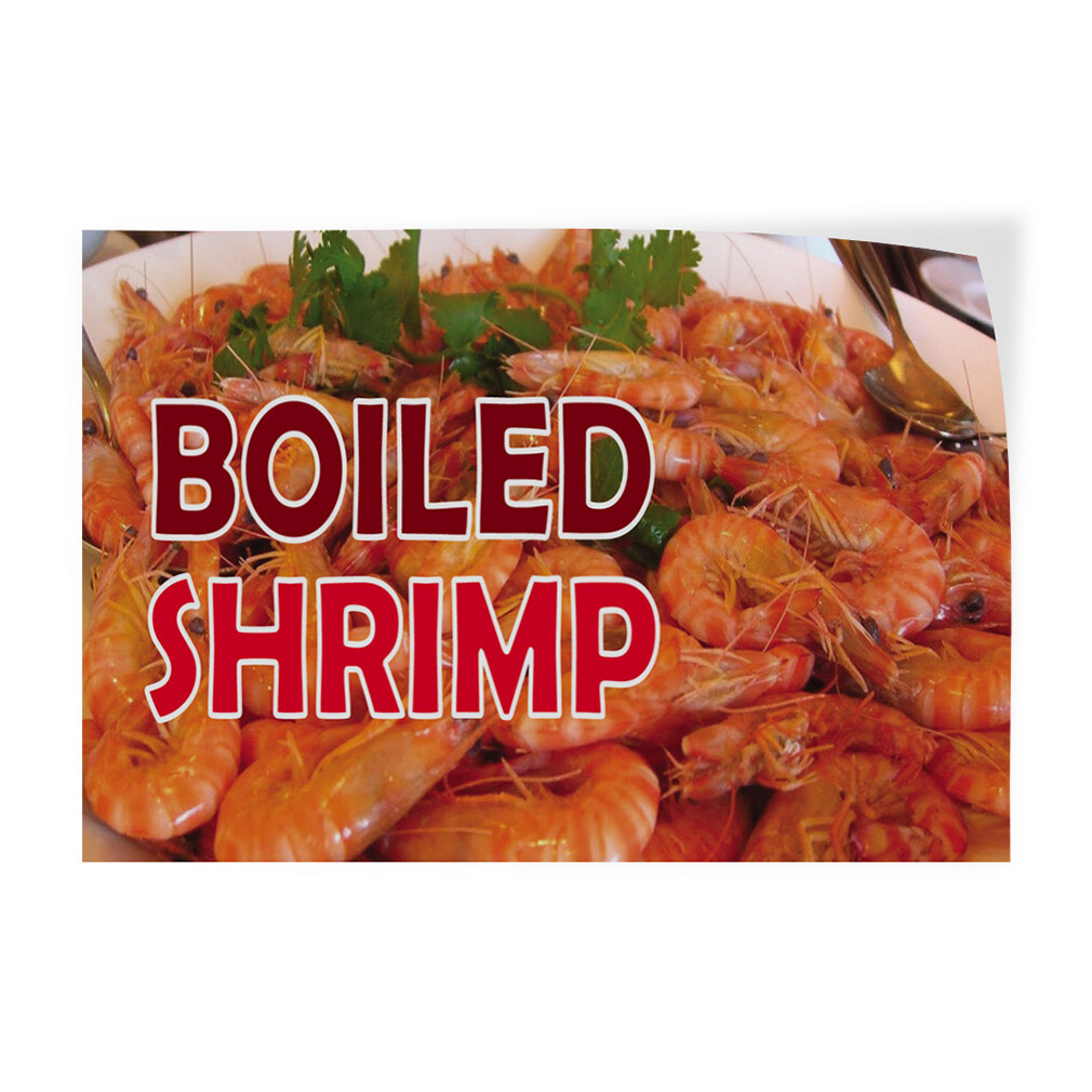 Decal Stickers Boiled Shrimp Outdoor Advertising Printing Vinyl Store Sign Label