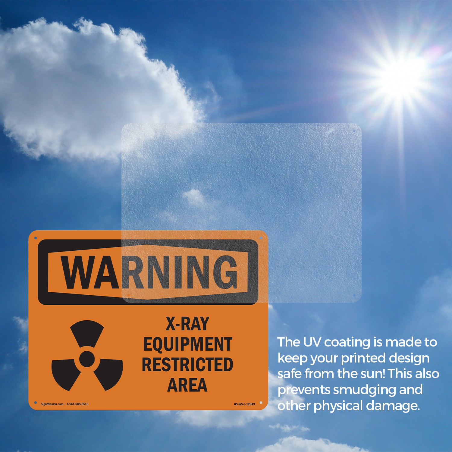 X-Ray Equipment Restricted Area With Symbol OSHA WARNING Sign, Decal 5/10 Pack