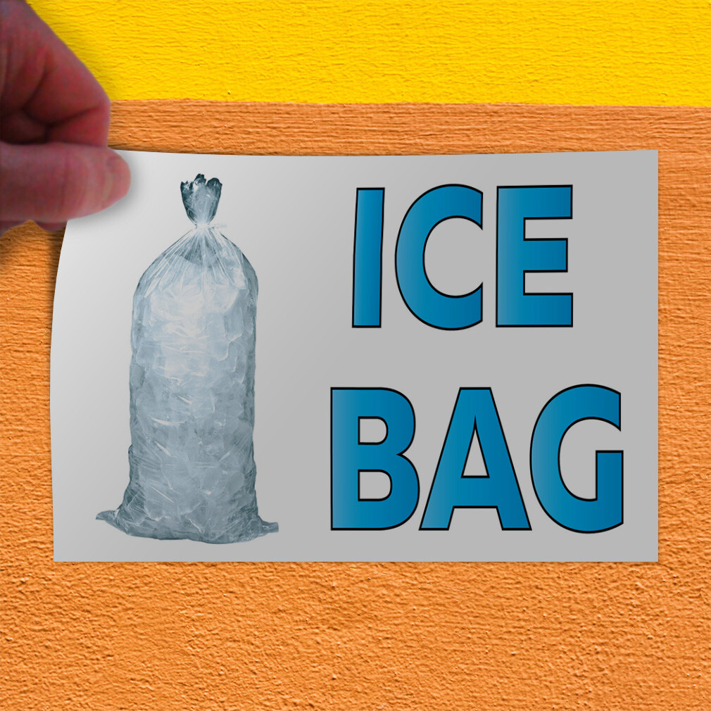 Decal Stickers Ice Bag Outdoor Advertising Printing Vinyl Store Sign Label