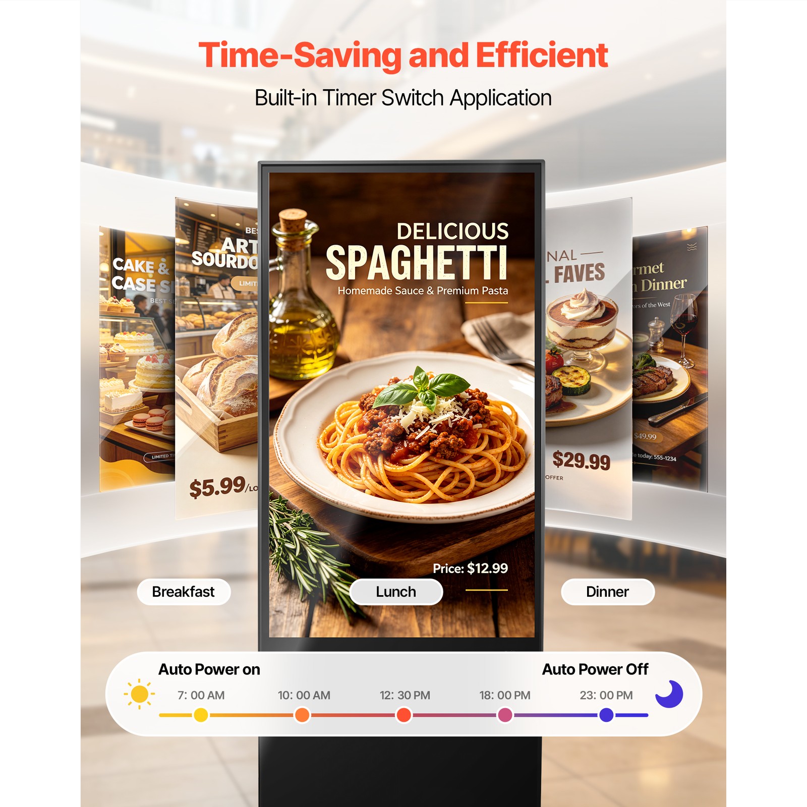 Uimoso 55 in Indoor Digital Signage Floor Display Kiosk with 4K Resolution
