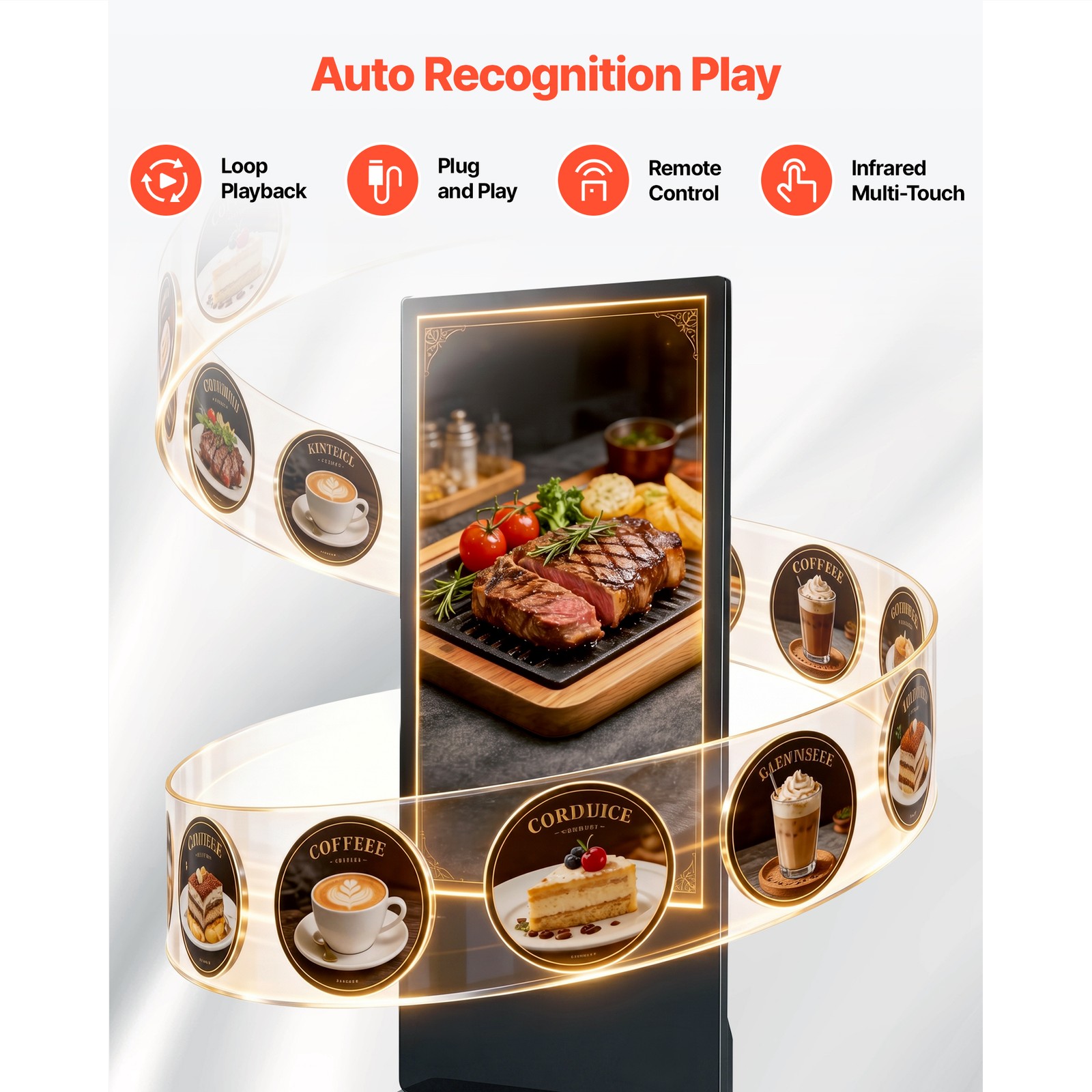 Uimoso 55 in Indoor Digital Signage Floor Display Kiosk with 4K Resolution