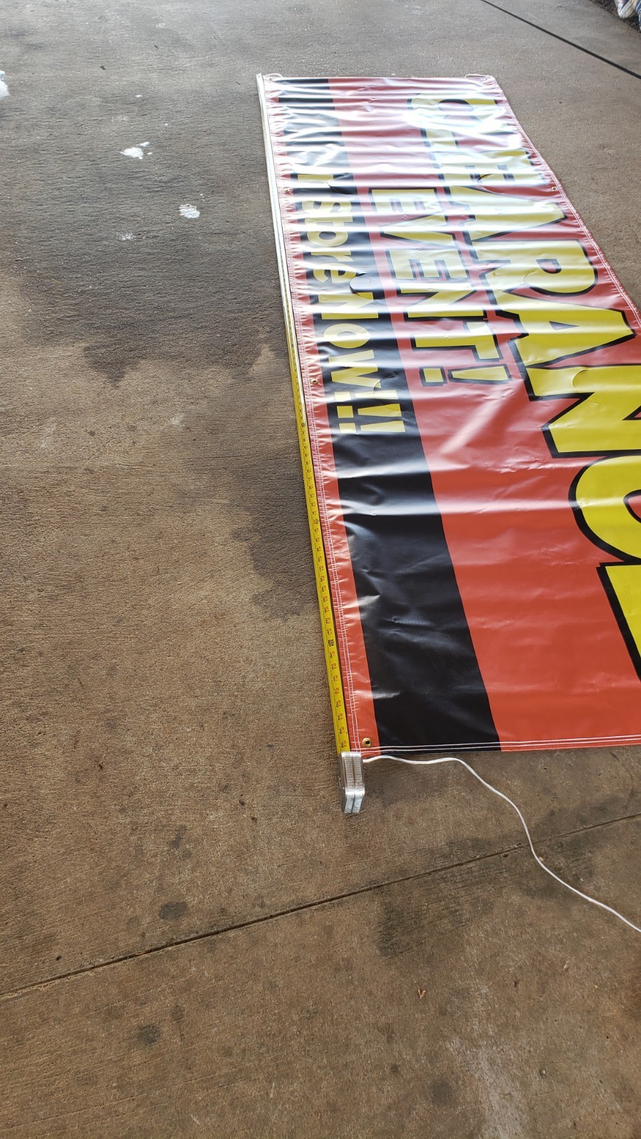 CLEARANCE SALE Advertising Vinyl Banner Flag Sign LARGE SIZE 115″ x 35″