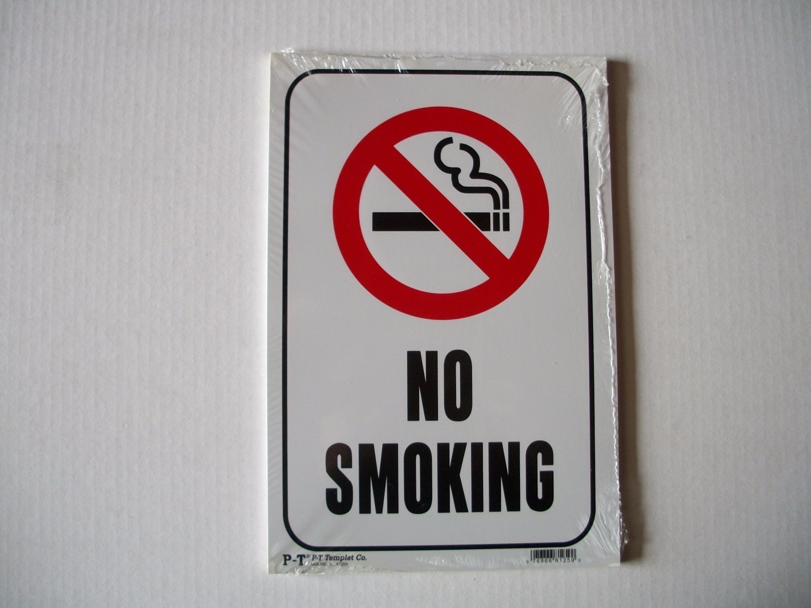 12 Pack Red & White 8×12 Inch Flexible Plastic “NO SMOKING” Sign’s
