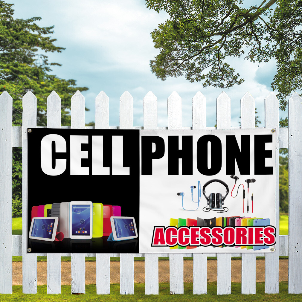 Vinyl Banner Multiple Sizes Cell Phone Accessories Business A Retail Outdoor