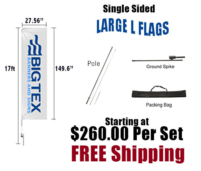 Flag – Custom Rectangle – LRG 17 ft – Single Sided