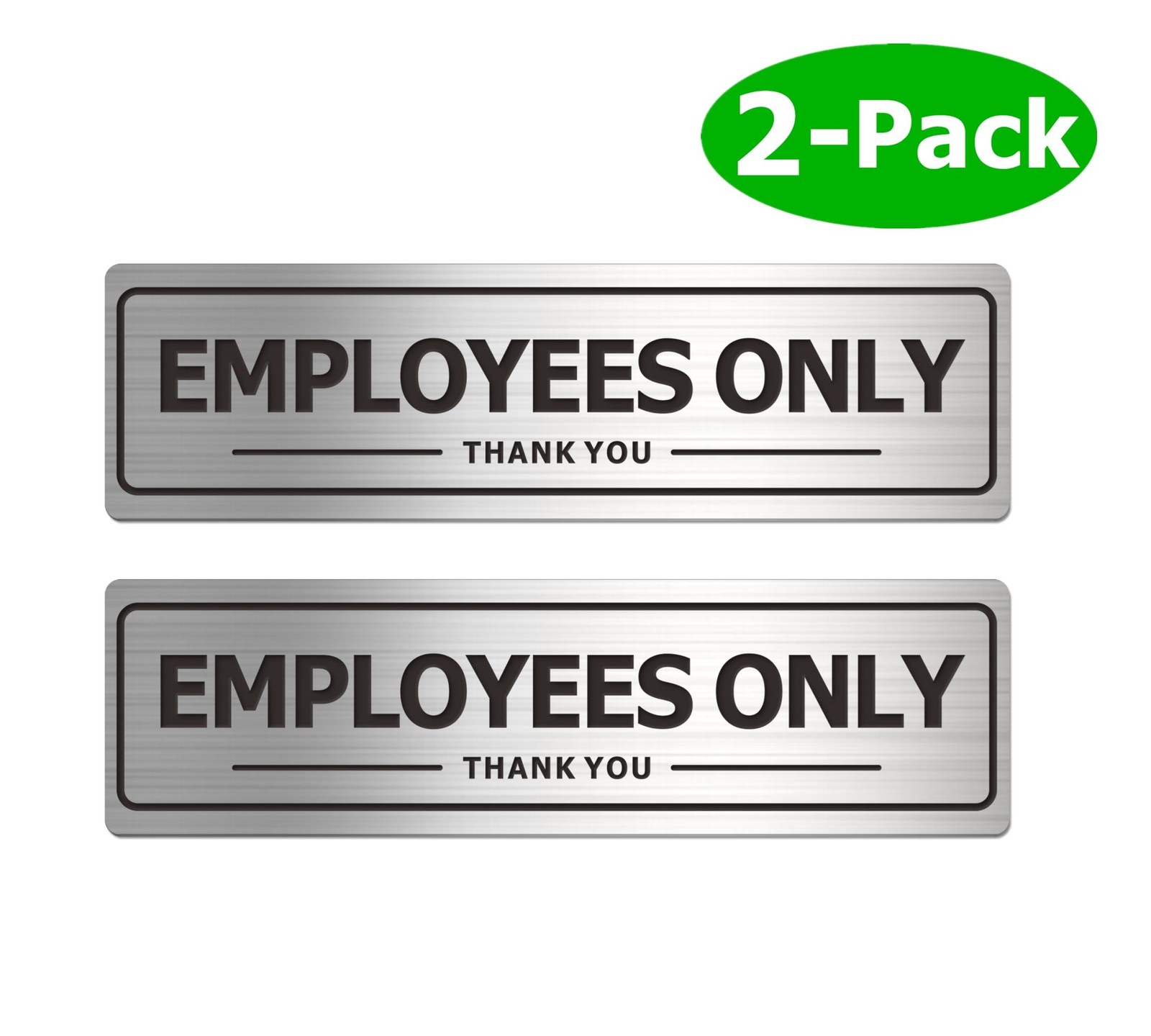 Employees Only Sign – 2 Pack Office Door Signs for Business Store Wall – Alum…