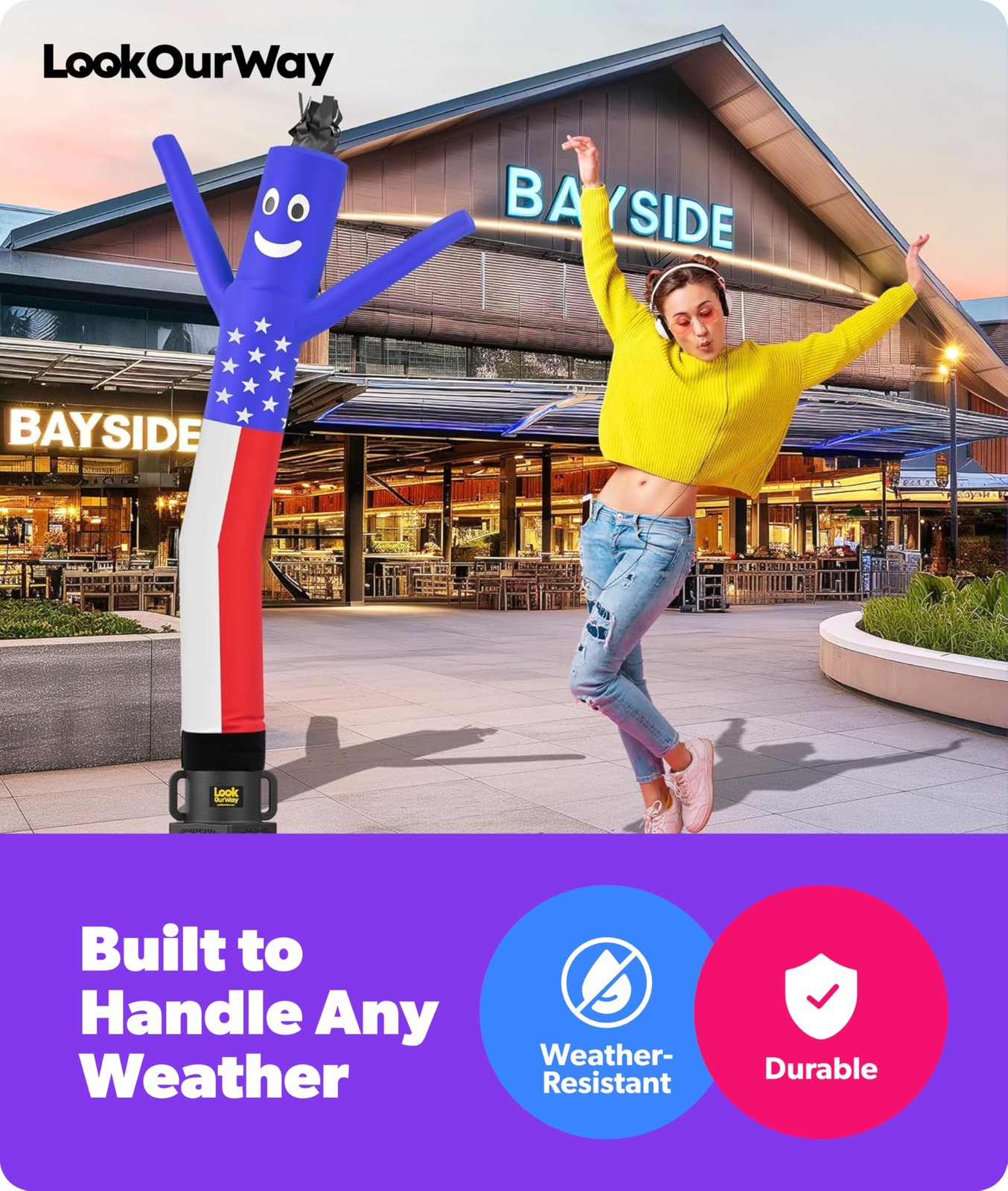 6ft Inflatable Tube Man – Wacky Waving Air Dancer for Advertising Events