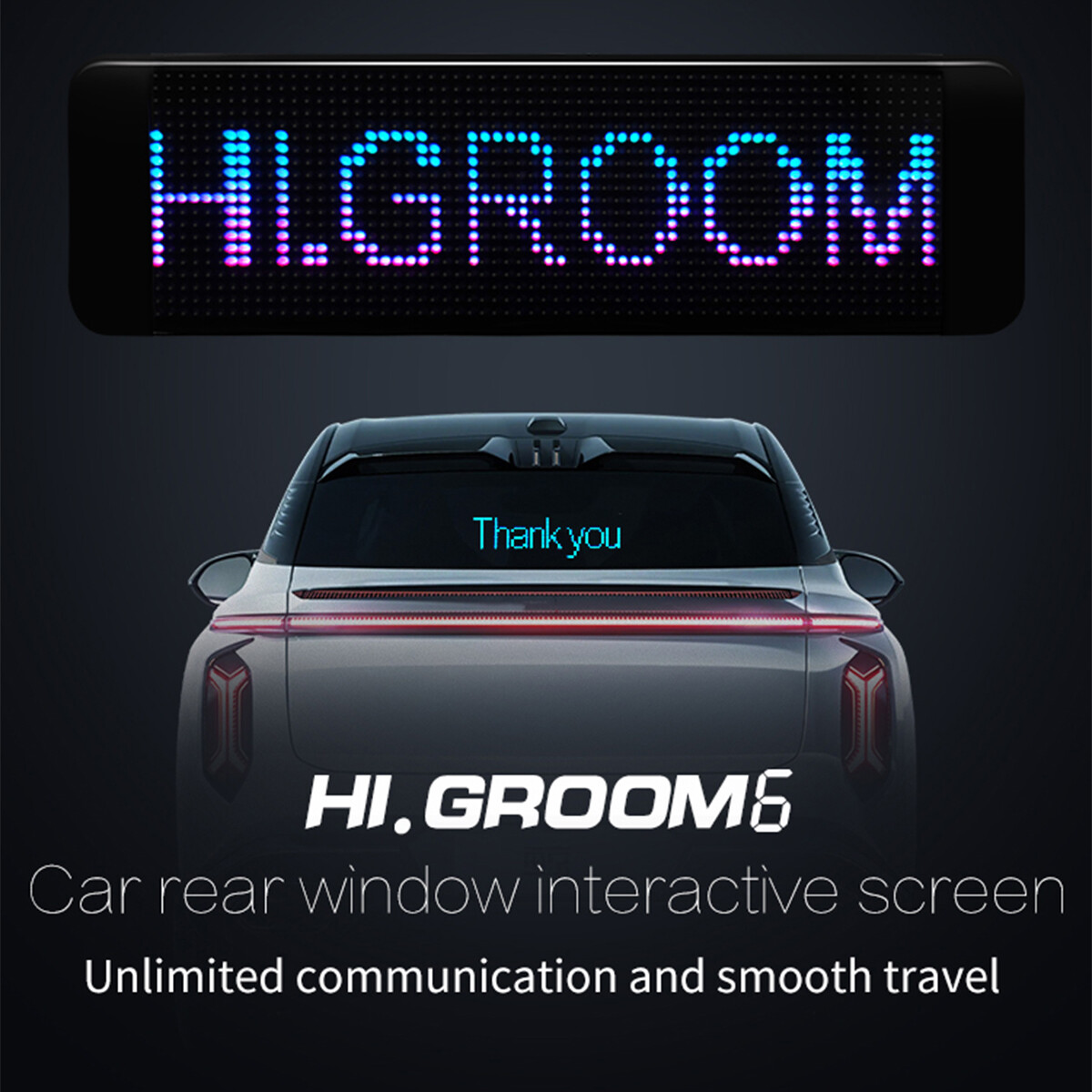 USB HD LED Car Flexible Sign Scrolling Message Display Screen APP Programmable