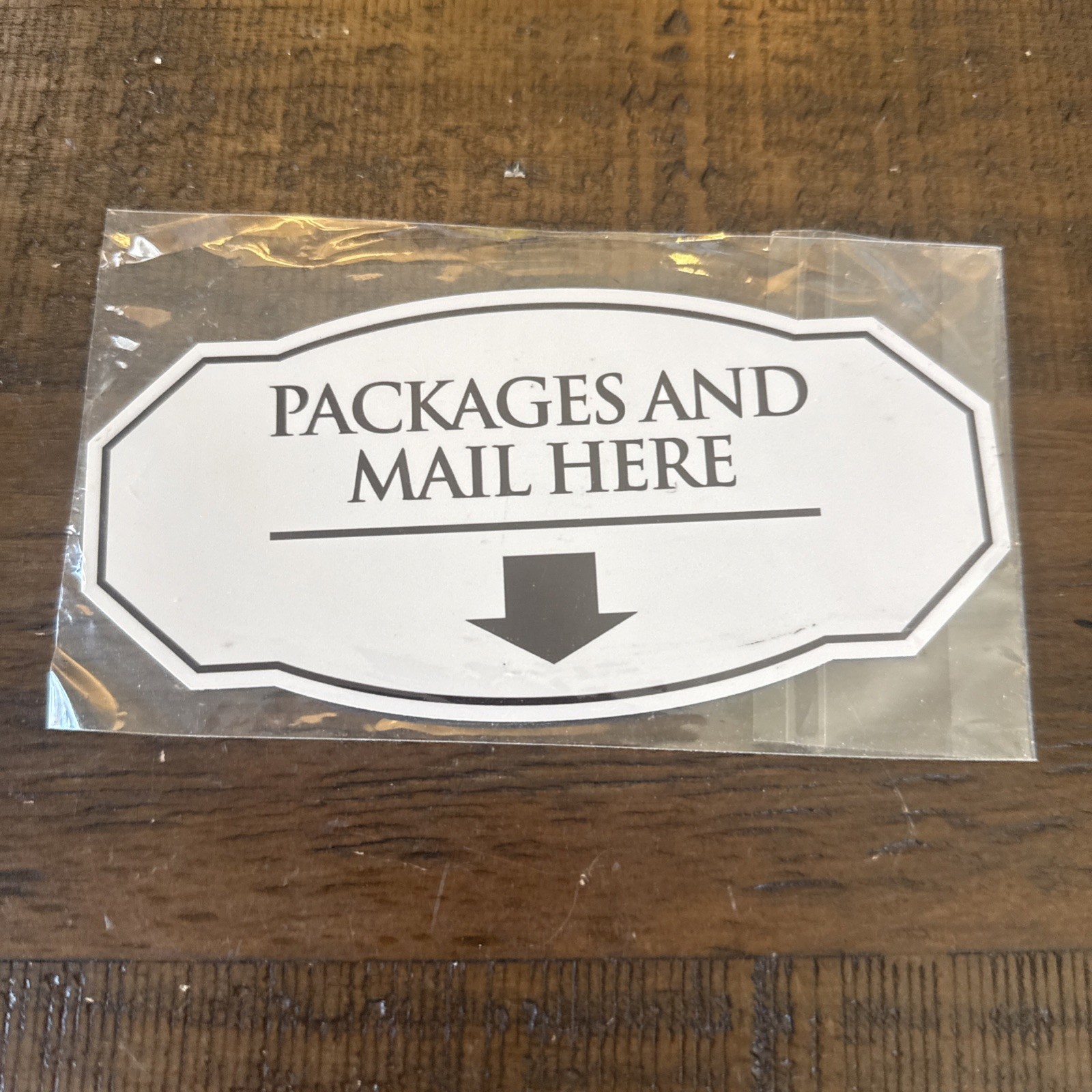 Victorian Packages and Mail here Durable Plastic Ivory Dark Brown 3″ X 6″
