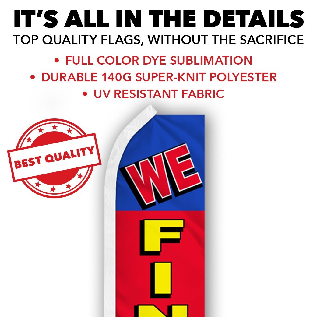 We Finance Advertising Swooper Feather Flutter Flag Financing