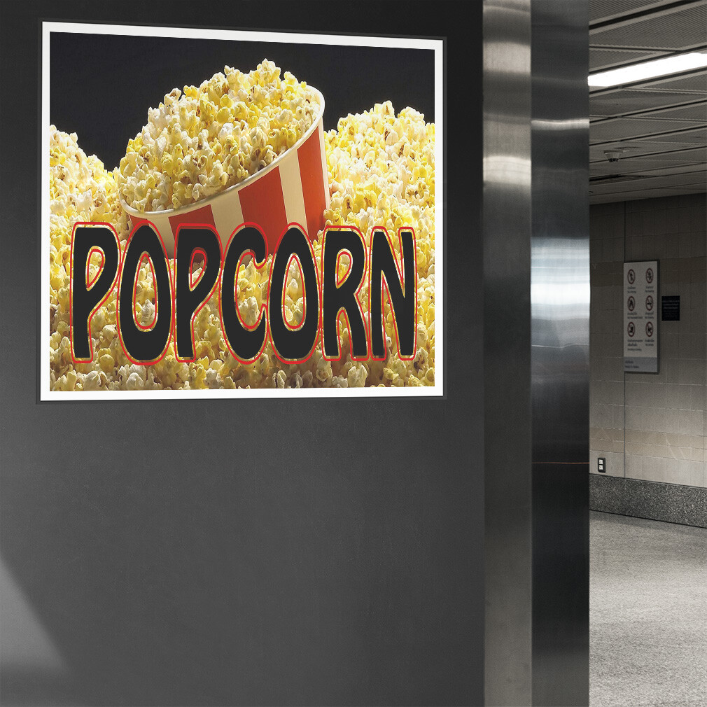 Decal Stickers Popcorn Restaurant Food Bar Vinyl Store Sign Label