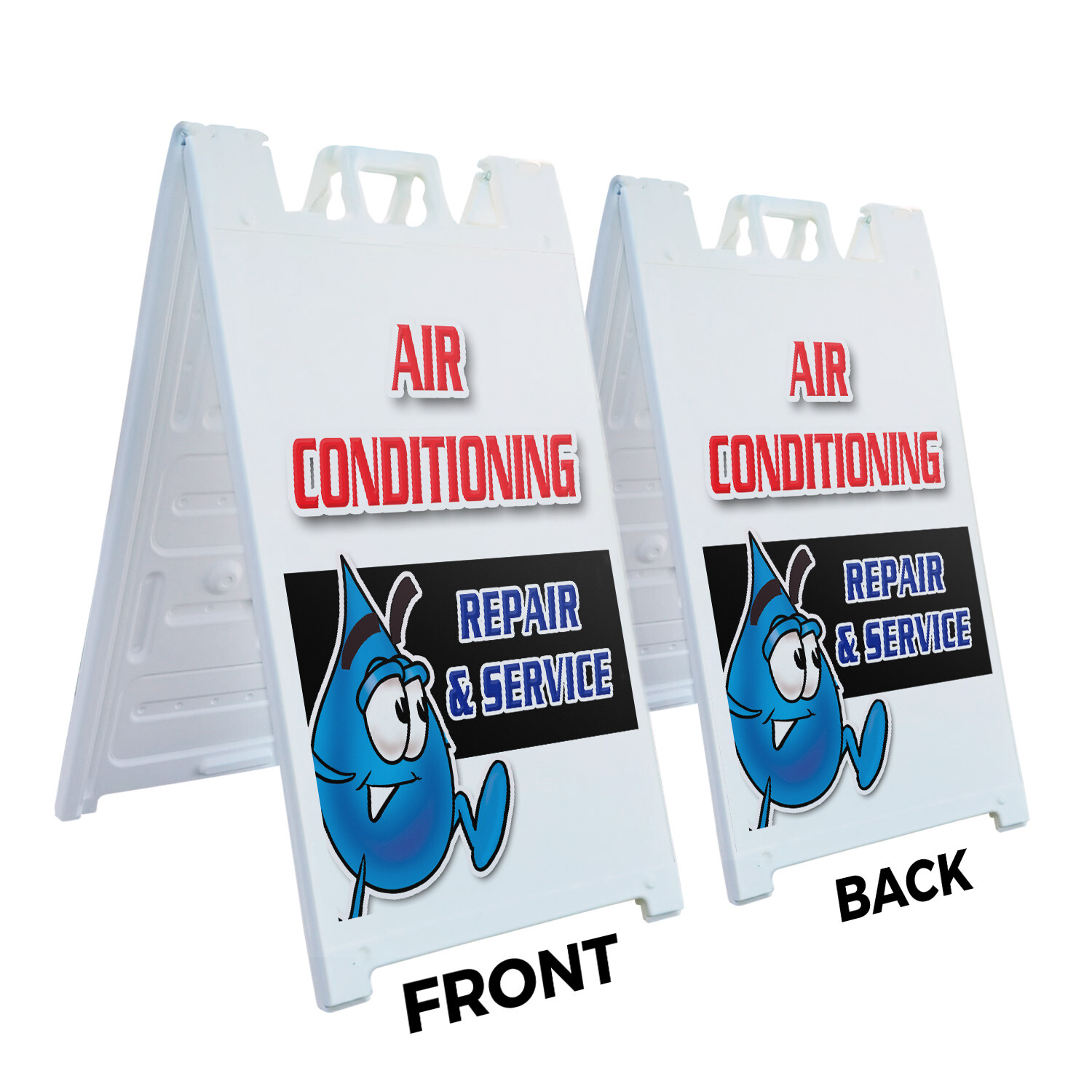 A-frame Sidewalk Air Conditioning Repair & Service 24″ x 36″ Double Sided A-Fram