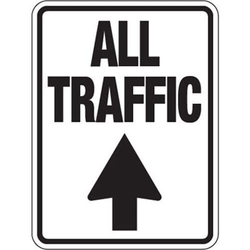 ALL TRAFFIC Straight Ahead Arrow