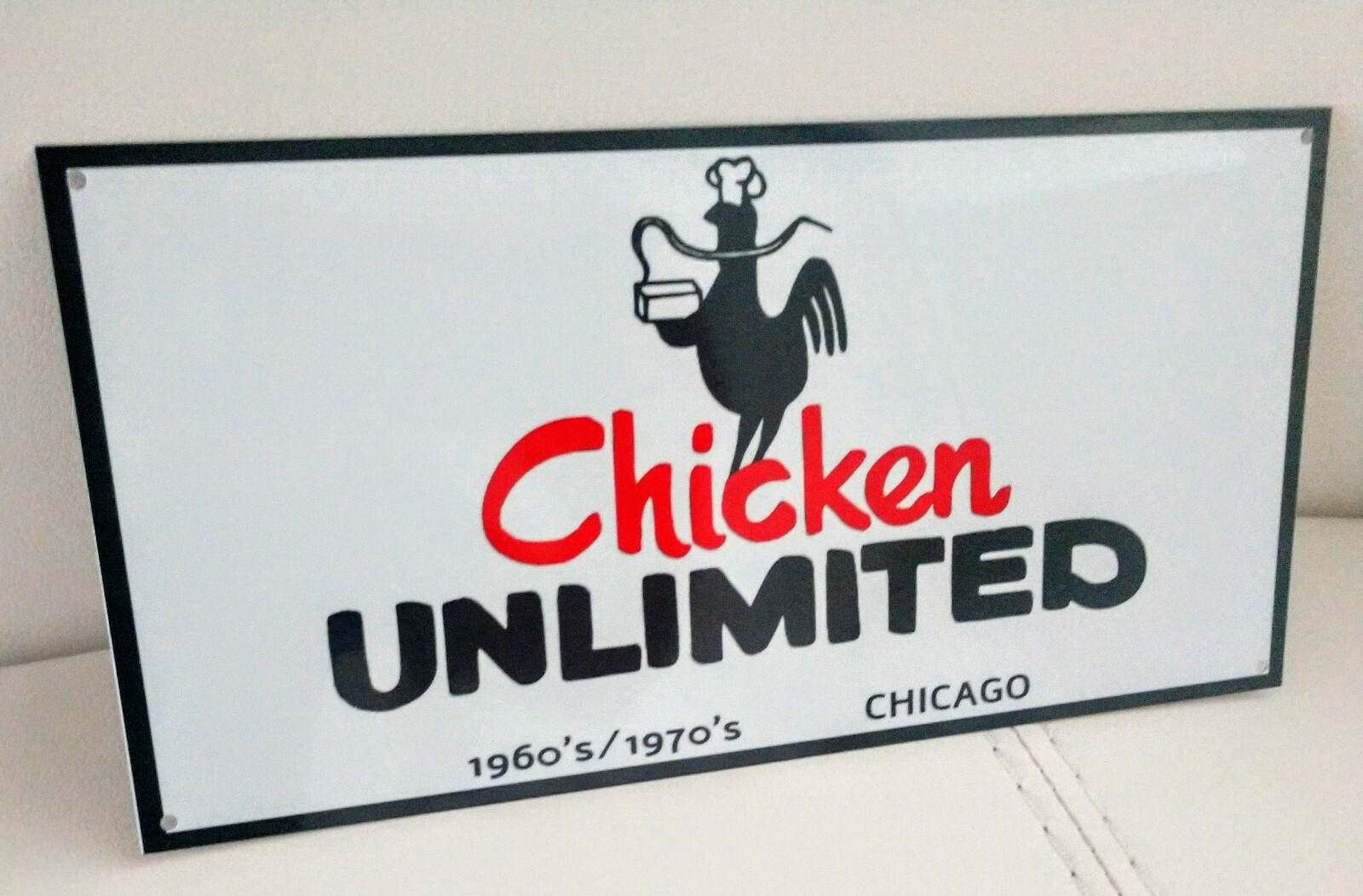 Chicken Unlimited Chicago nostalgia Sign .. defunct restaurant fast food