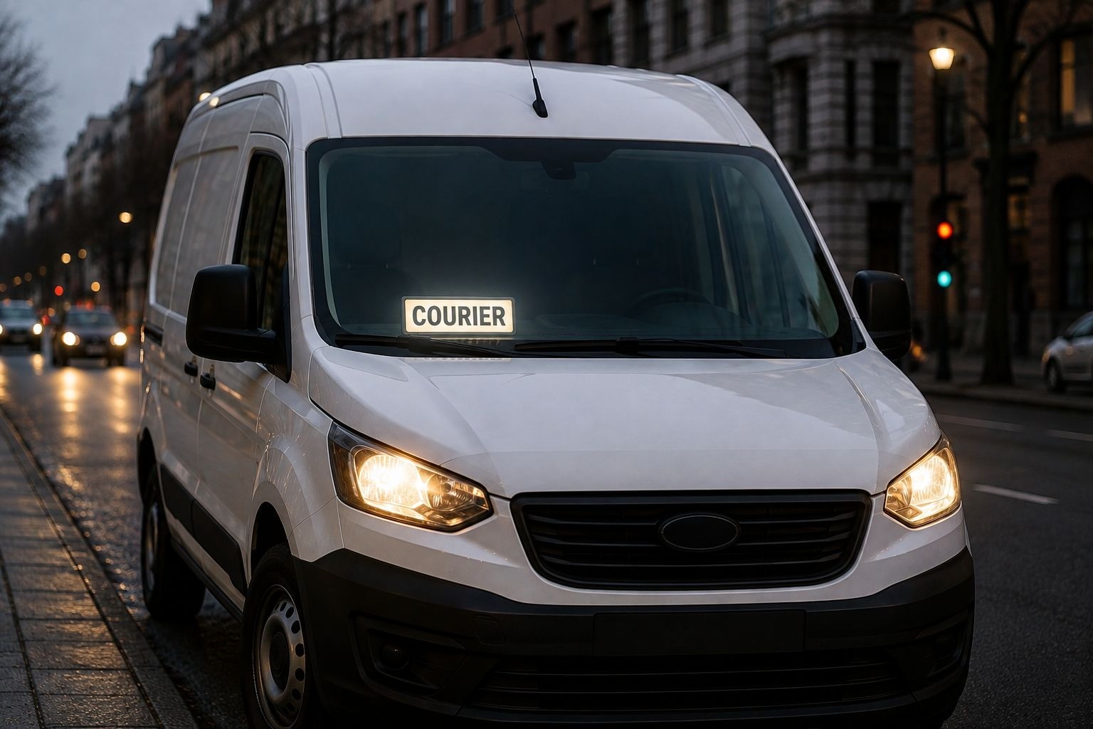 LED Courier Sign for Van & Car Dashboard – 5V USB Powered Lighted Delivery Sign,