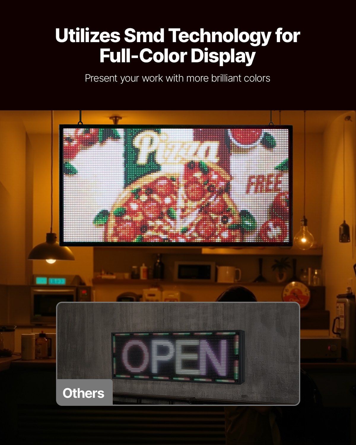 27x14in Full-color P5 Programmable Digital Scrolling LED Display Sign Board