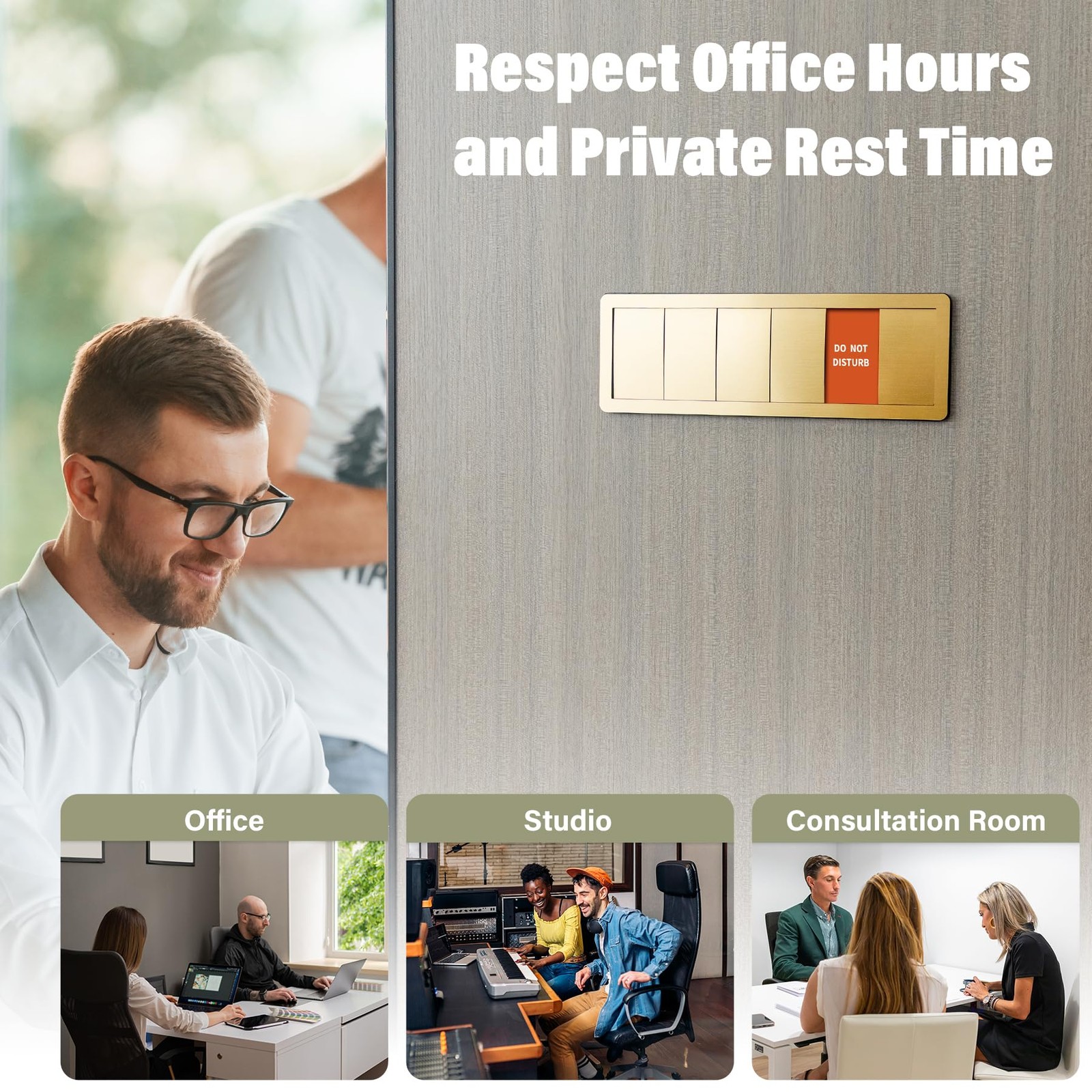 Office Door Signs 6 Options Do Not Disturb, In A Meeting, Out Of Office, Come…