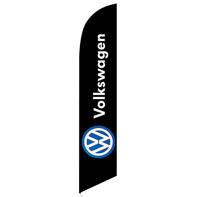 Volkswagen Windless Swooper Advertising Auto Car Dealer Feather Flag Banner