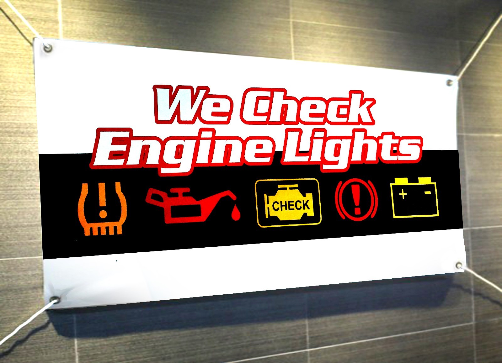 Auto Repair, Brake Service Retail Store Business Advertising Banners Signs Flags