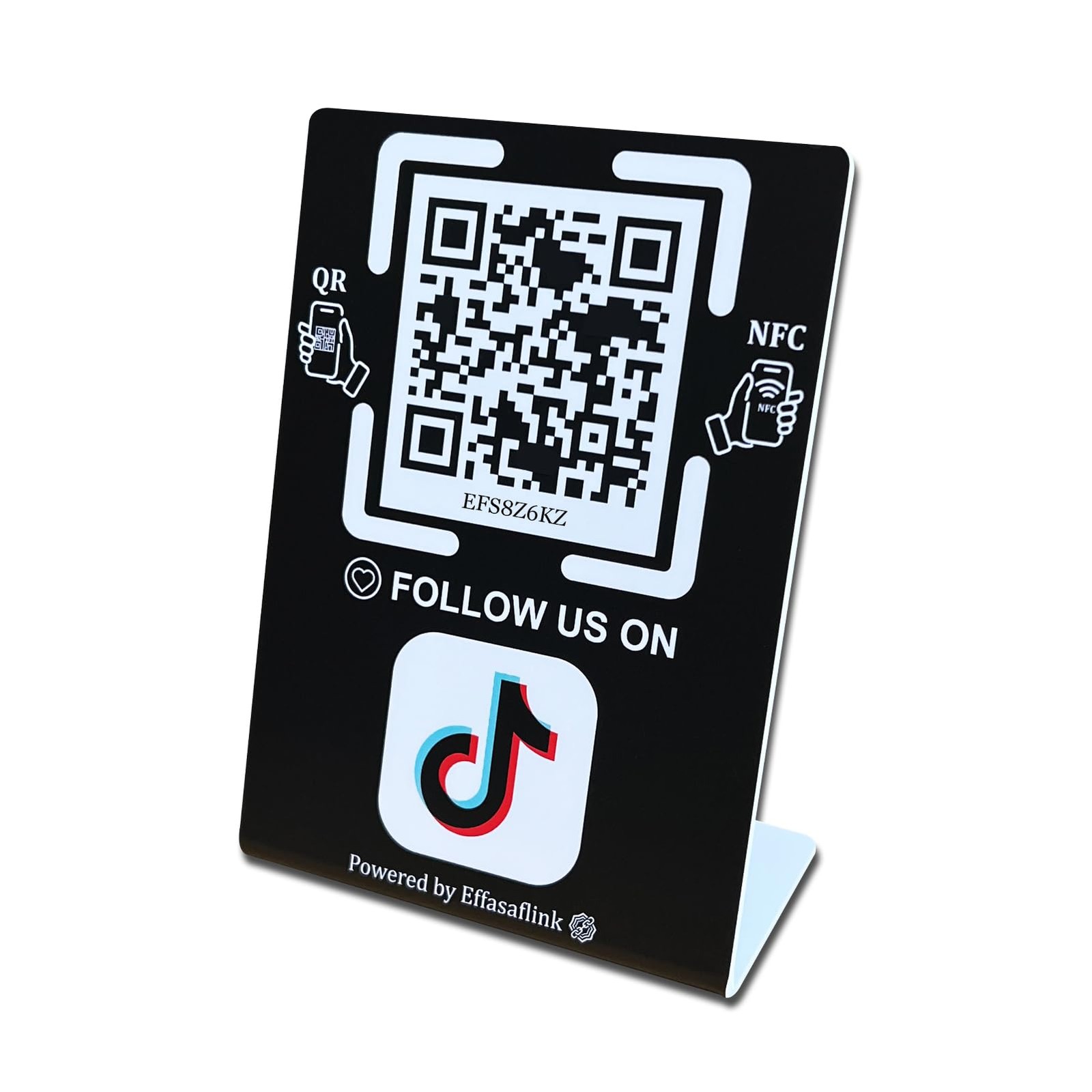 Effasaflink Social Media Stand Nfc Qr Code Sign – Easy And Access To Social