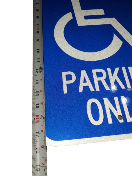 Handicap Disabled Parking Only Sign 12″ x 14″ Reflective ACM Engineer Grade