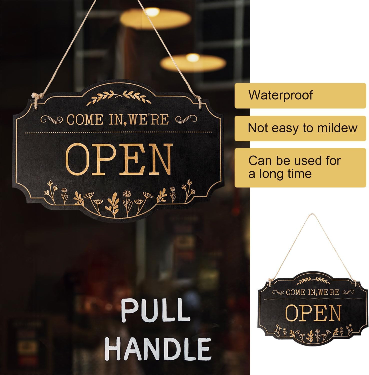 Open Closed Sign, 11.81×7.87in Open Closed Signs for Business Double Side Com…