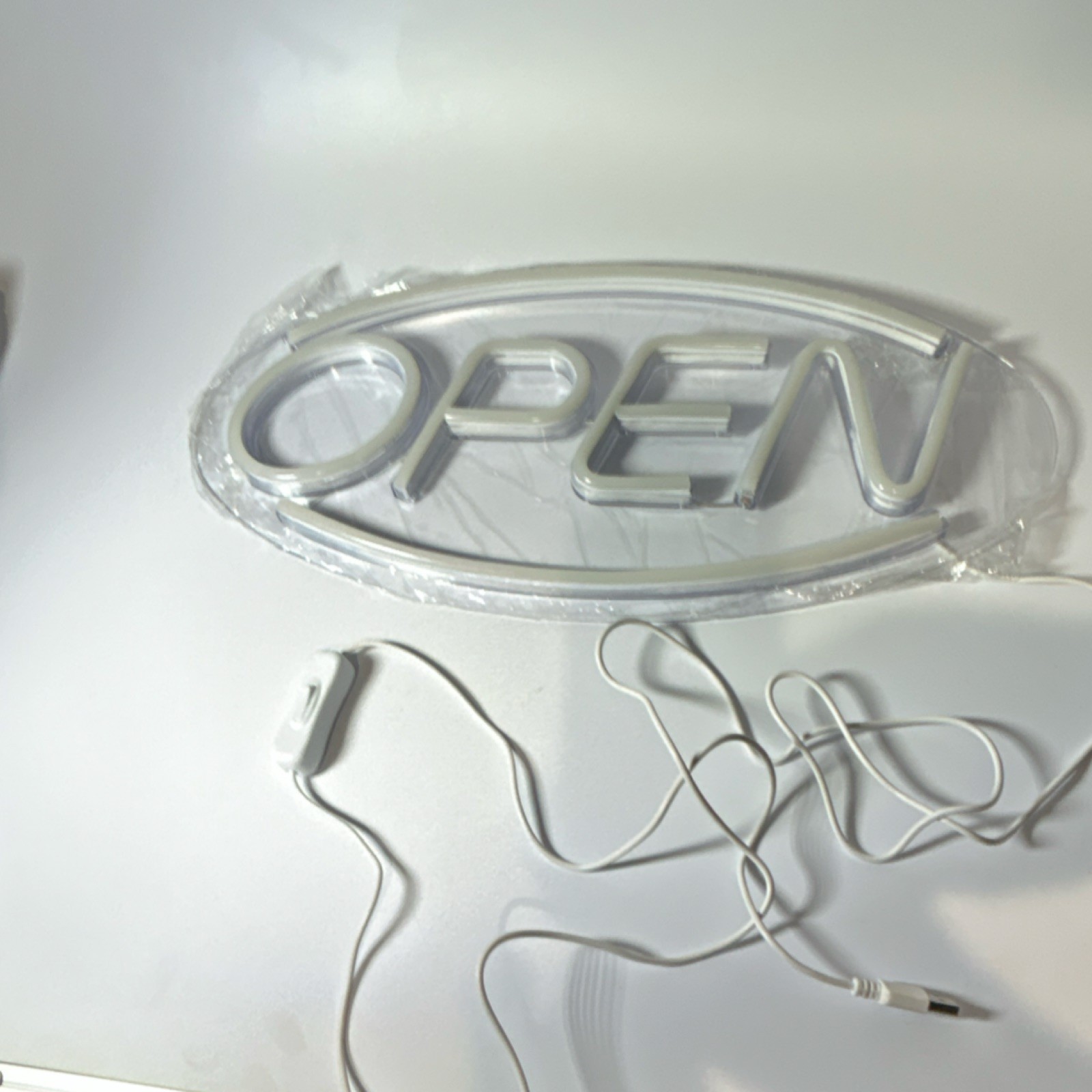 LED OPEN Wall Mounted Neon Sign Multi-Color USB Powered Retail Display