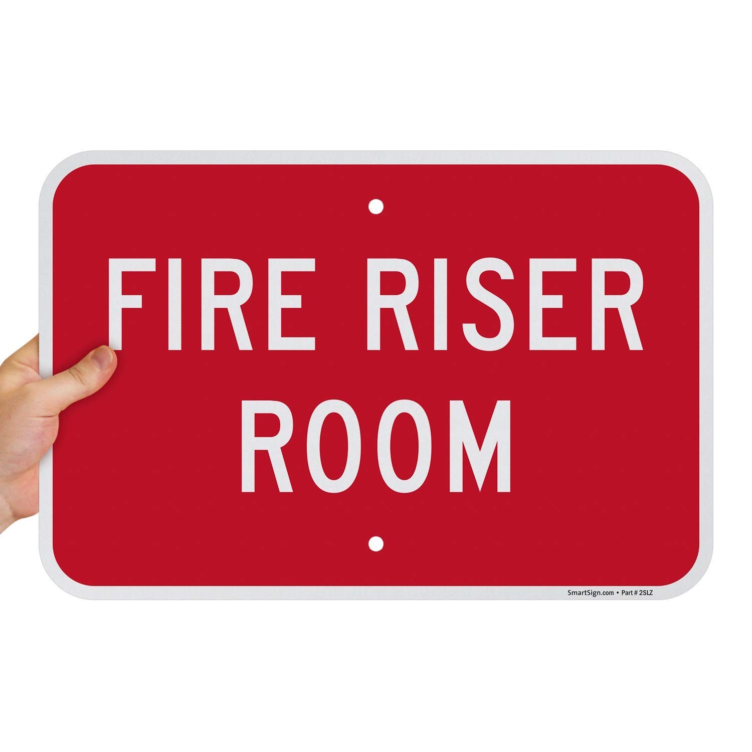 12×18 Inch Fire Riser Room Metal Sign Pre-Cleared Holes Rustproof Aluminum