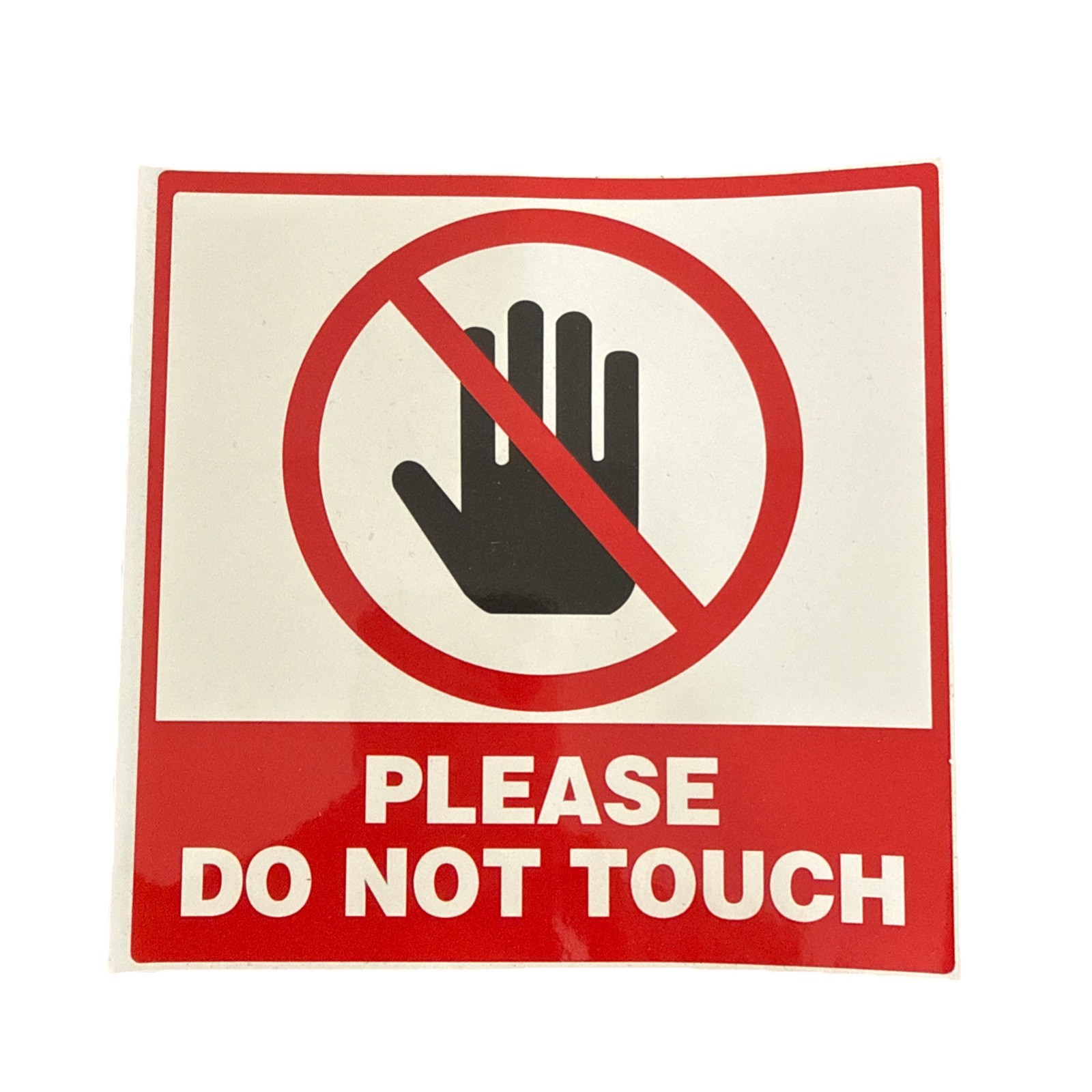 (3 Pcs)- Adhesive Vinyl Sign Decal 6 x 6 inches “Please Do Not Touch” – New