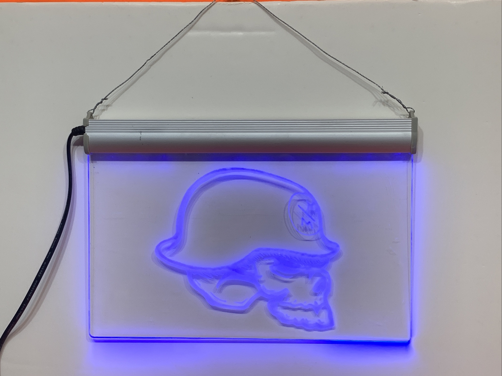 Metal Mulisha LED Light Up Sign Lamp Acrylic Blue Color Electric