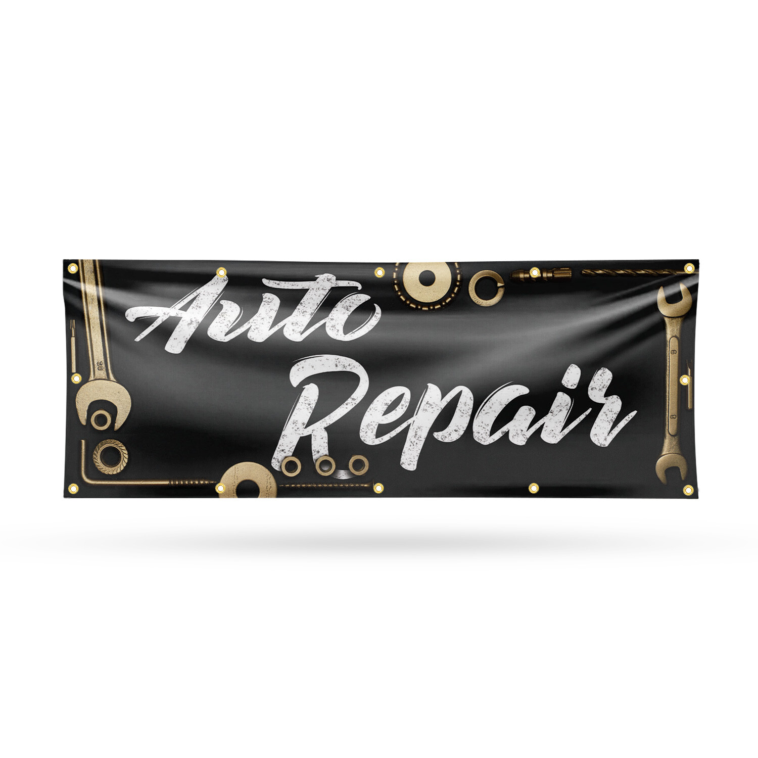 Auto Repair 13 oz Vinyl Banner Sign with Metal Grommets Heavy-Duty Single-Sided