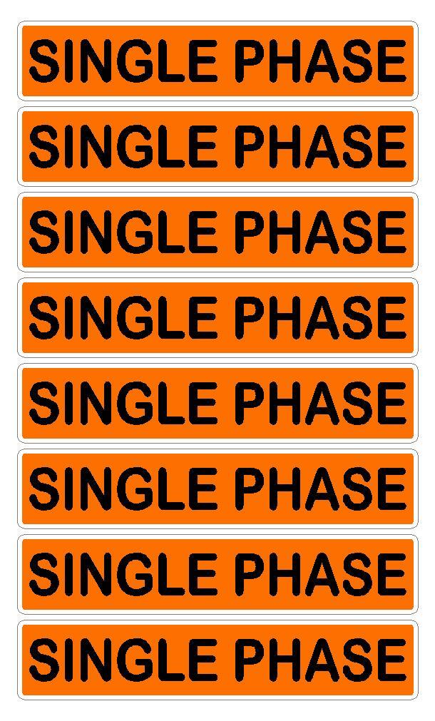 Conduit Line Marker Orange Black 110 115 120 208 220 240 480 Volt 3Phase Sticker