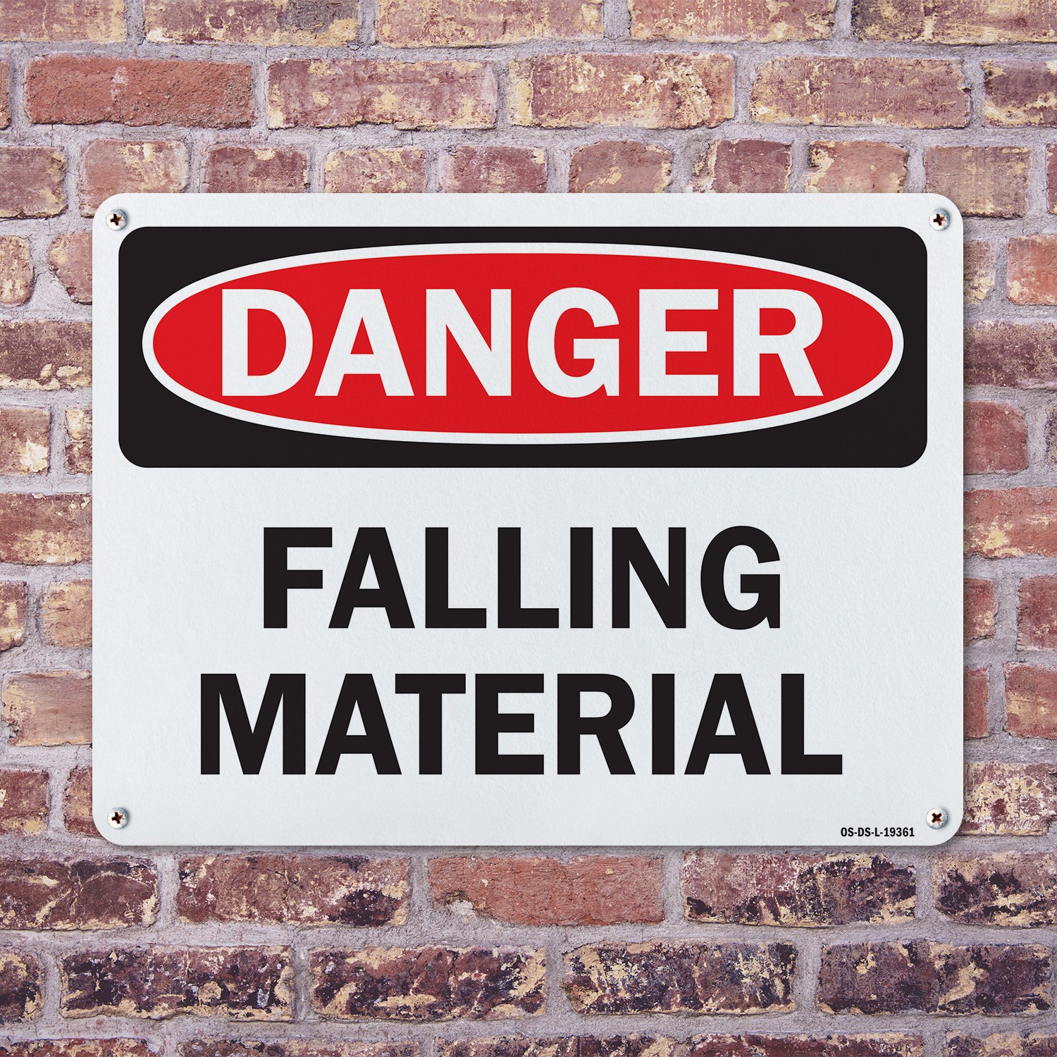 Falling Material OSHA Danger Sign Metal, Plastic, Or Decal – 5 or 10 Pack